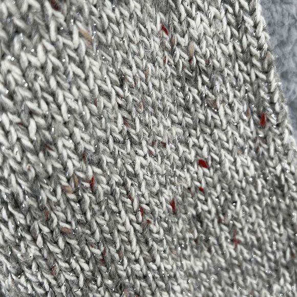 Vintage 80s Turtleneck‎ Boho Metallic Sweater M Mod Chunky Knit Retro 90s - Picture 6 of 13